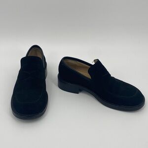 FREE LANCE Anaïs Black Suede Leather Loafers